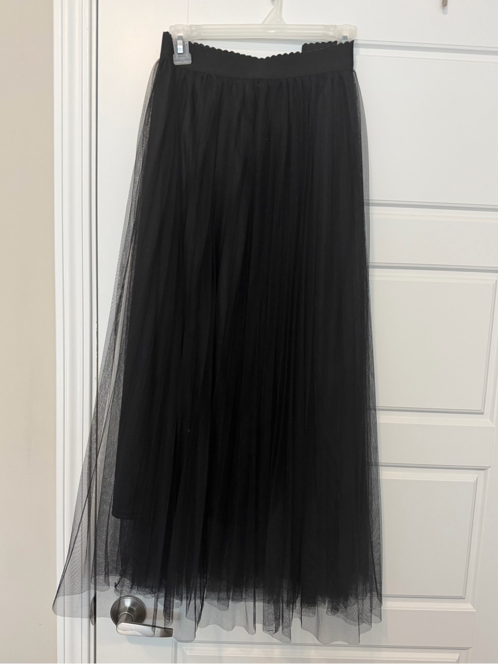 SHEIN Black Layered Tulle Maxi Skirt
